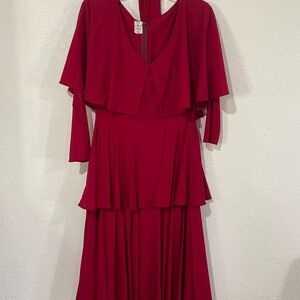 Vintage Ingrid Cado for Neiman Marcus Elegant Red Tiered Women's Dress